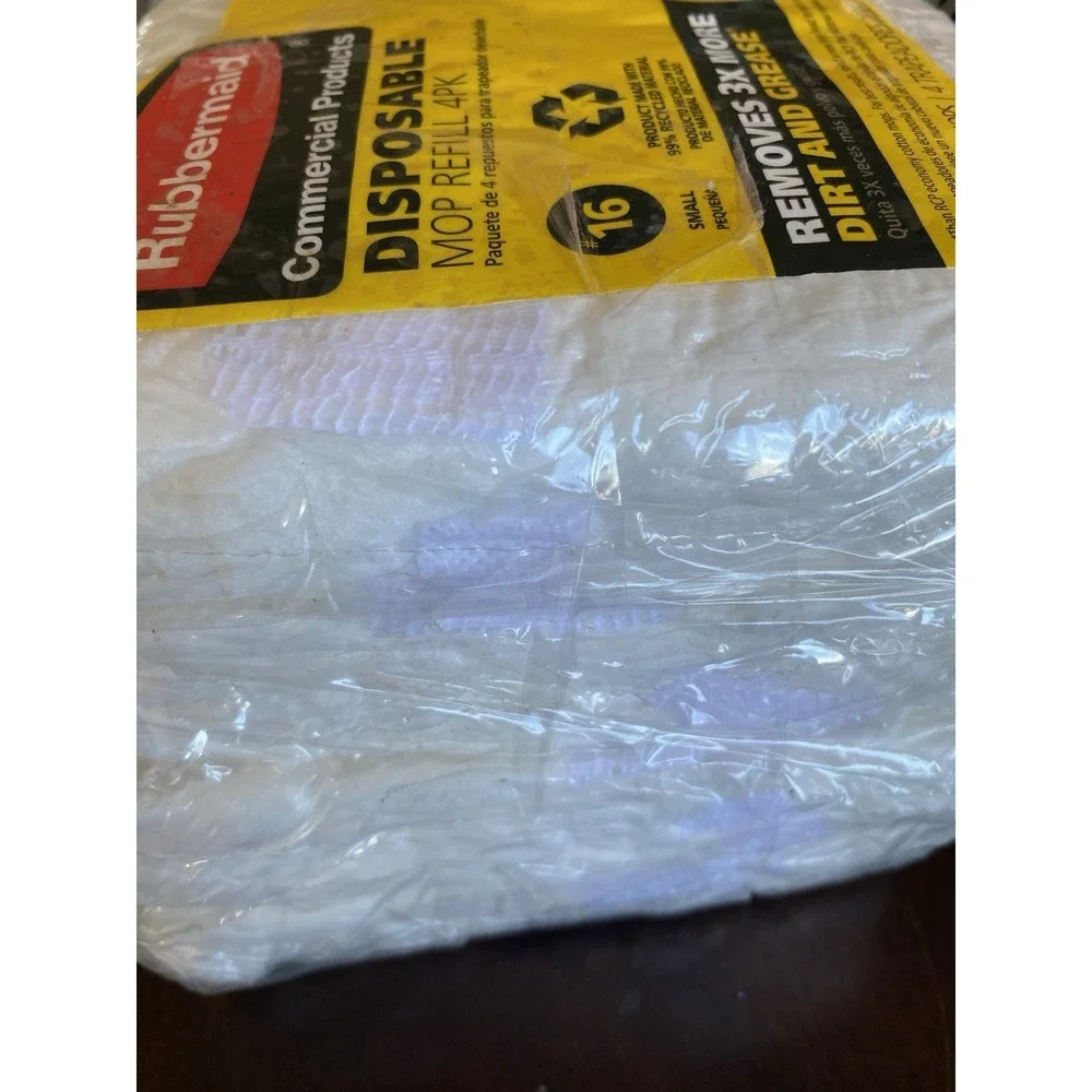 Rubbermaid Commercial Product Disposable, Mop Refill 4-Pack #16 Small‎
